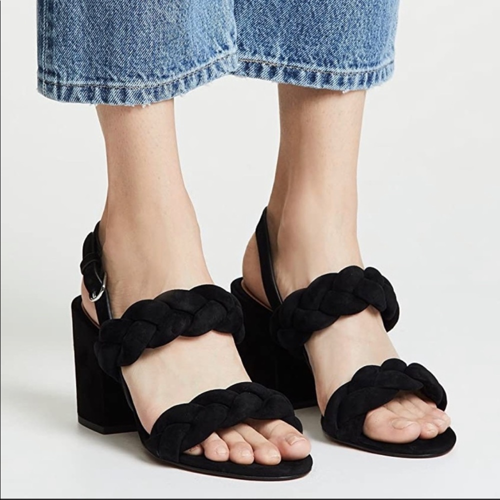 Rebecca Minkoff Candace Black Braided Sandals. Never been worn!!!